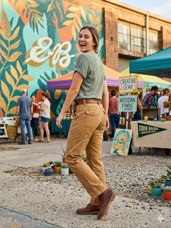 Eddie Bauer Denim - N Tan Colored Eddie Bauer Pants Sz 8